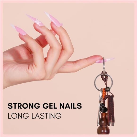 Poly Nail Gel Kit: 6 Clear Pink White Colors Gel Builder for Gel Nail - Picture 4 of 7